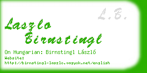 laszlo birnstingl business card