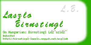 laszlo birnstingl business card